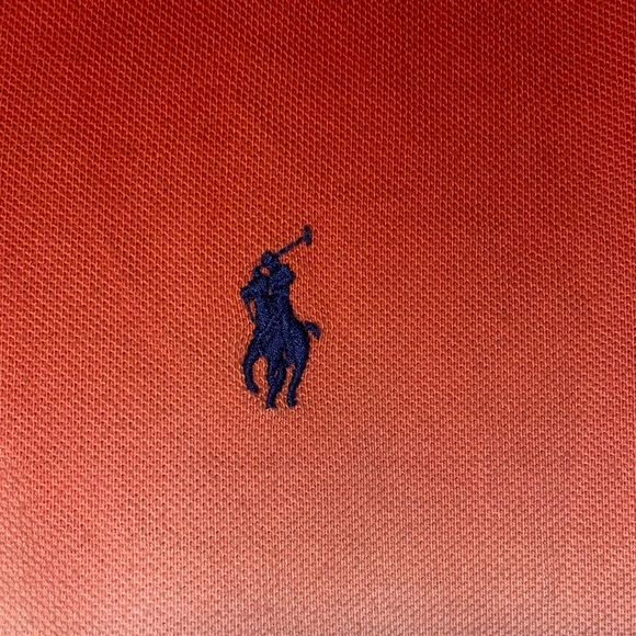 Men’s Small Polo Ralph Lauren Custom Slim Fit USA Gradient Red Tie-Dye - Picture 2 of 4
